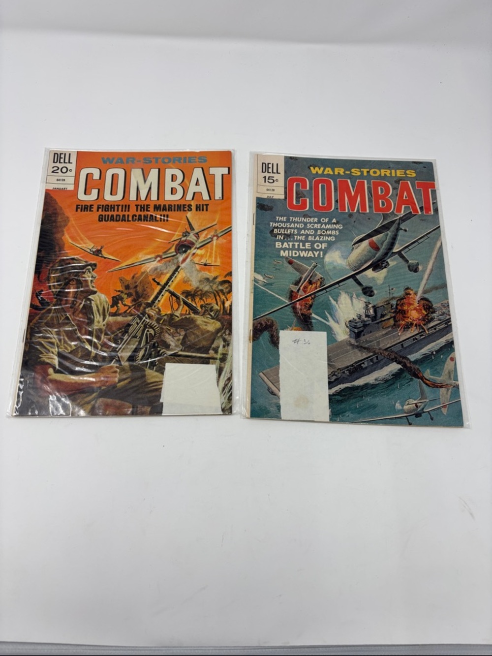 Dell Combat War-Stories Comics — Orange & Blue Covers 2